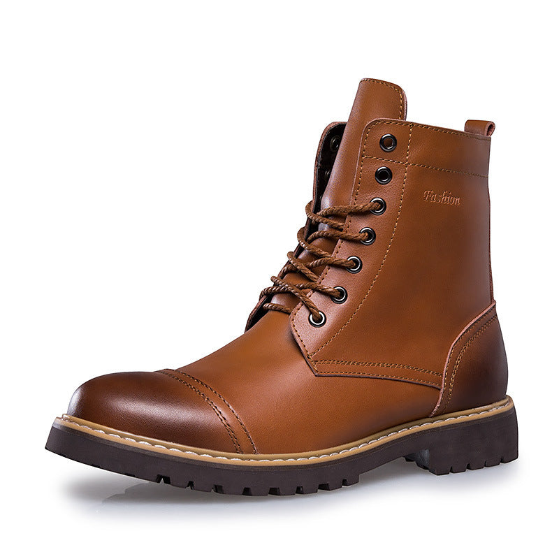 Men's High-Top Leather Boots