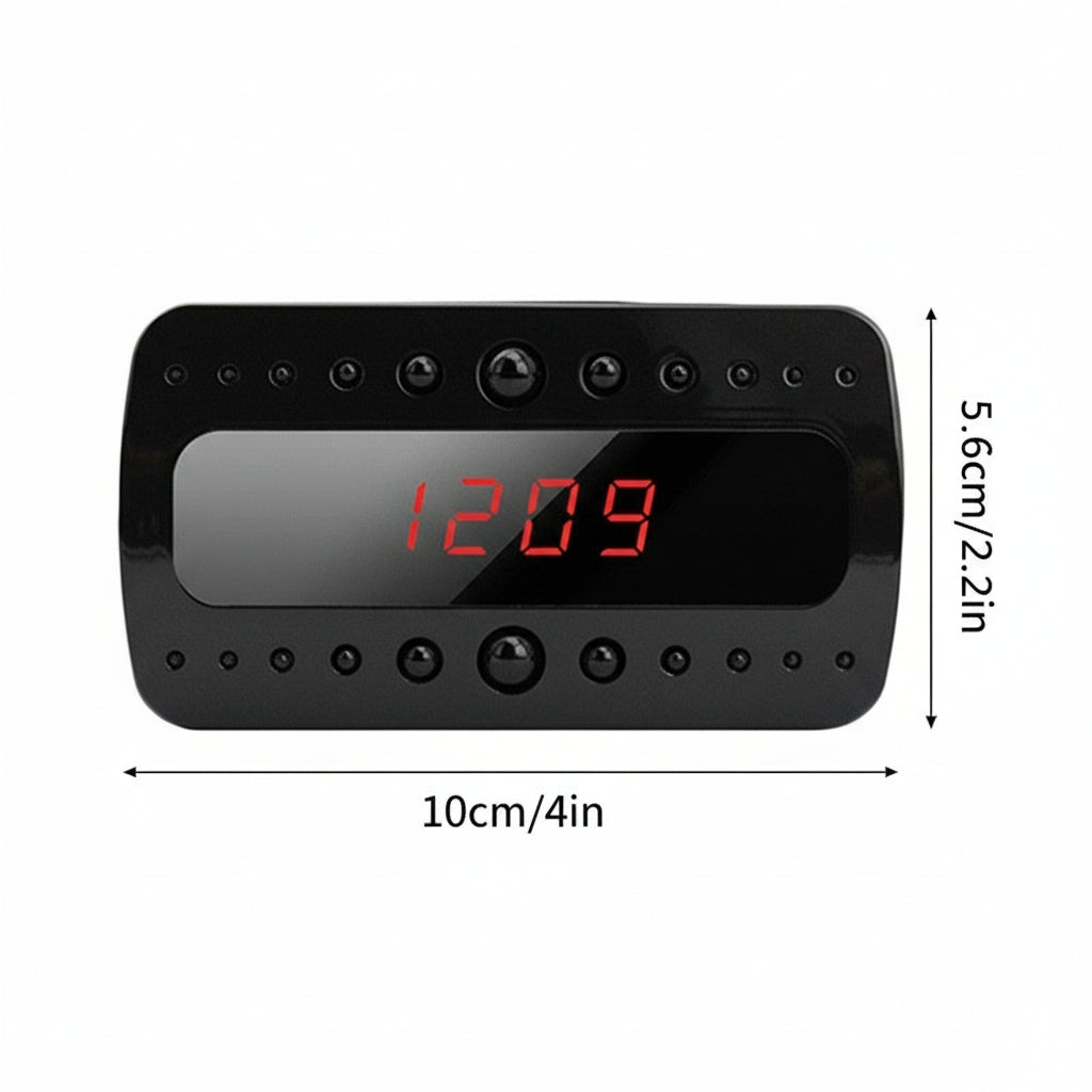 Full HD 1080P Hidden Camera Alarm Clock with IR Night Vision and Motion Detection