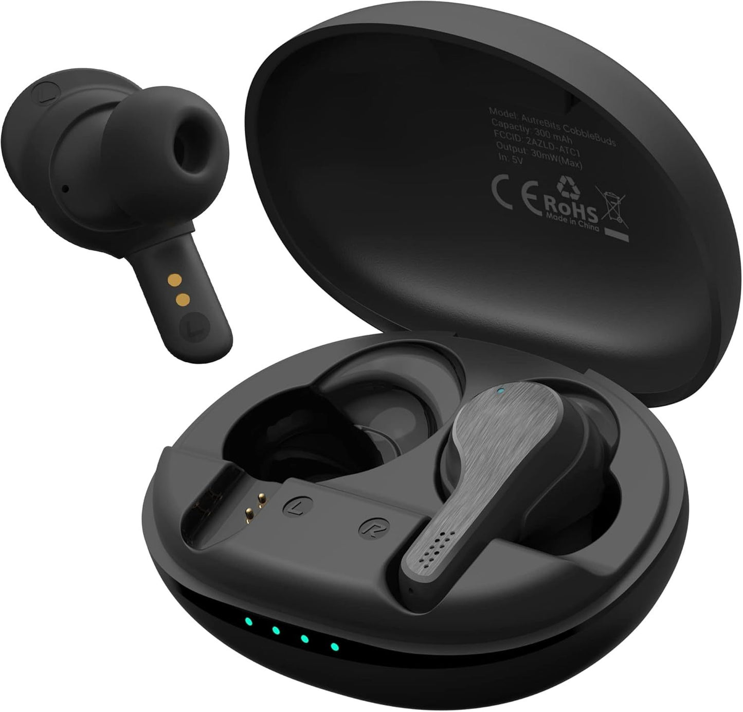 AUTREBITS CobbleBuds Bluetooth 5.2 Wireless Earbuds with 20H Playtime, No-drop Fit, IPX7 Waterproof