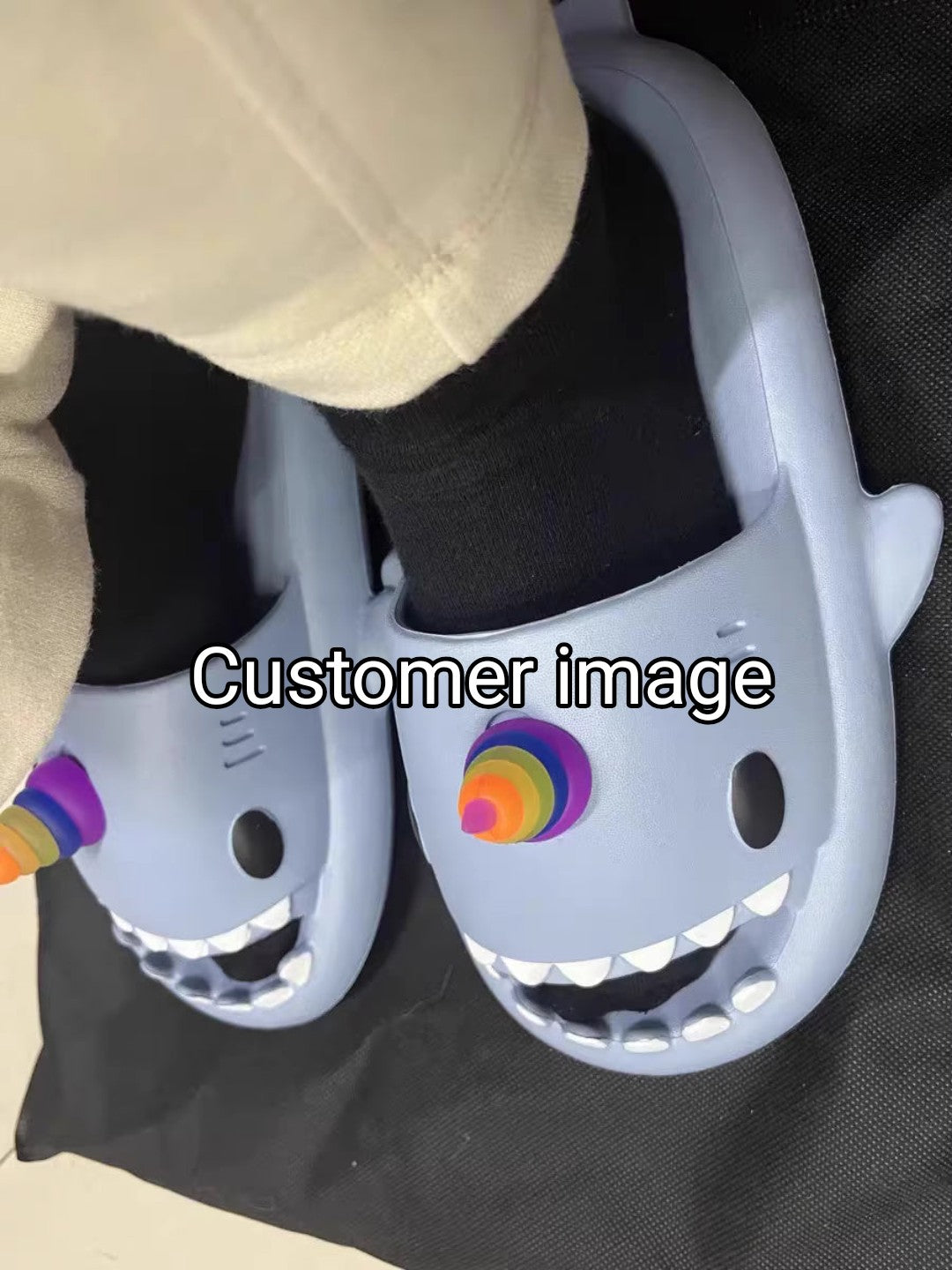 Women's Glow-In-The-Dark Unicorn Shark Slides
