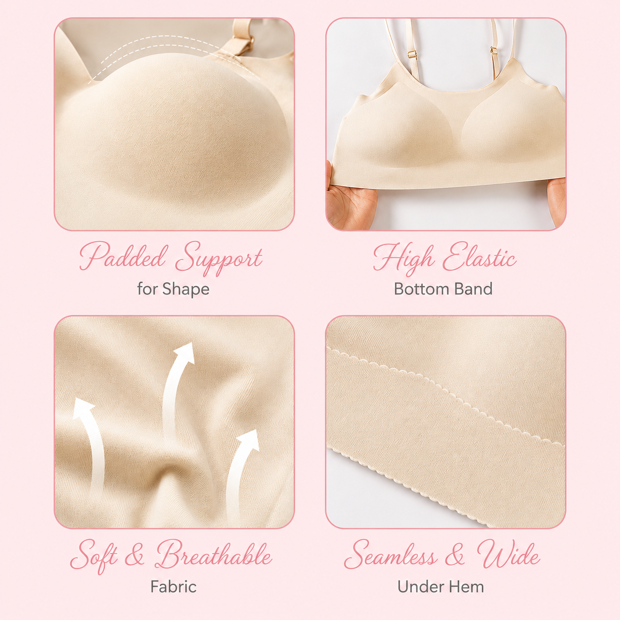 Seamless Low-Back Bralette