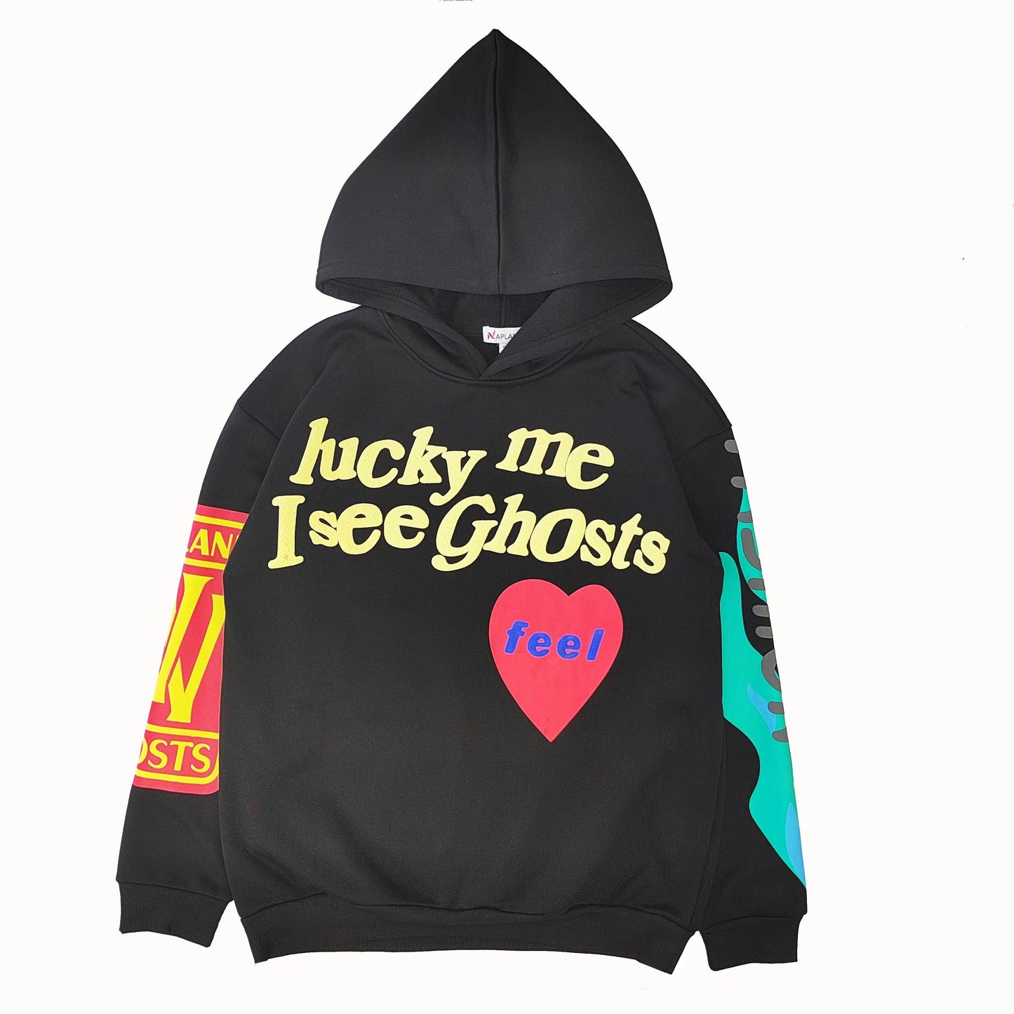 Women's "Lucky Me I See Ghosts" Oversized Graphic Hoodie