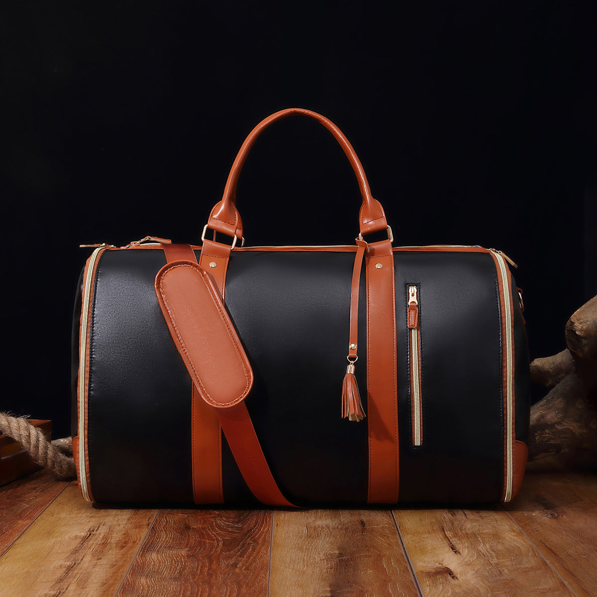 Large Capacity PU Leather Carry-On Bag