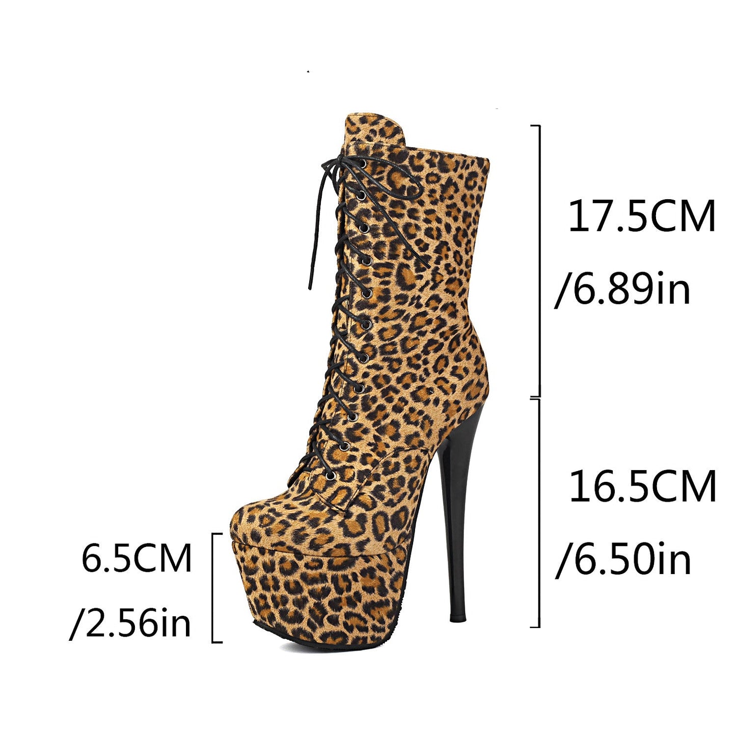 Leopard Platform Ankle Boots