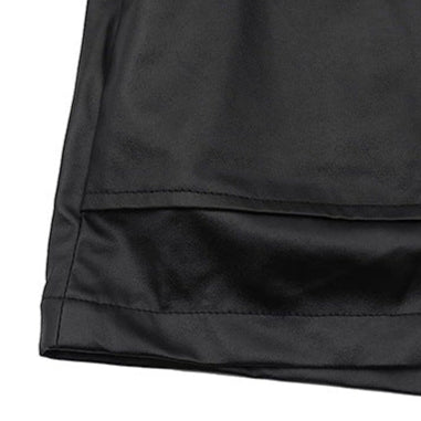 Self-Belted Faux Leather Shorts