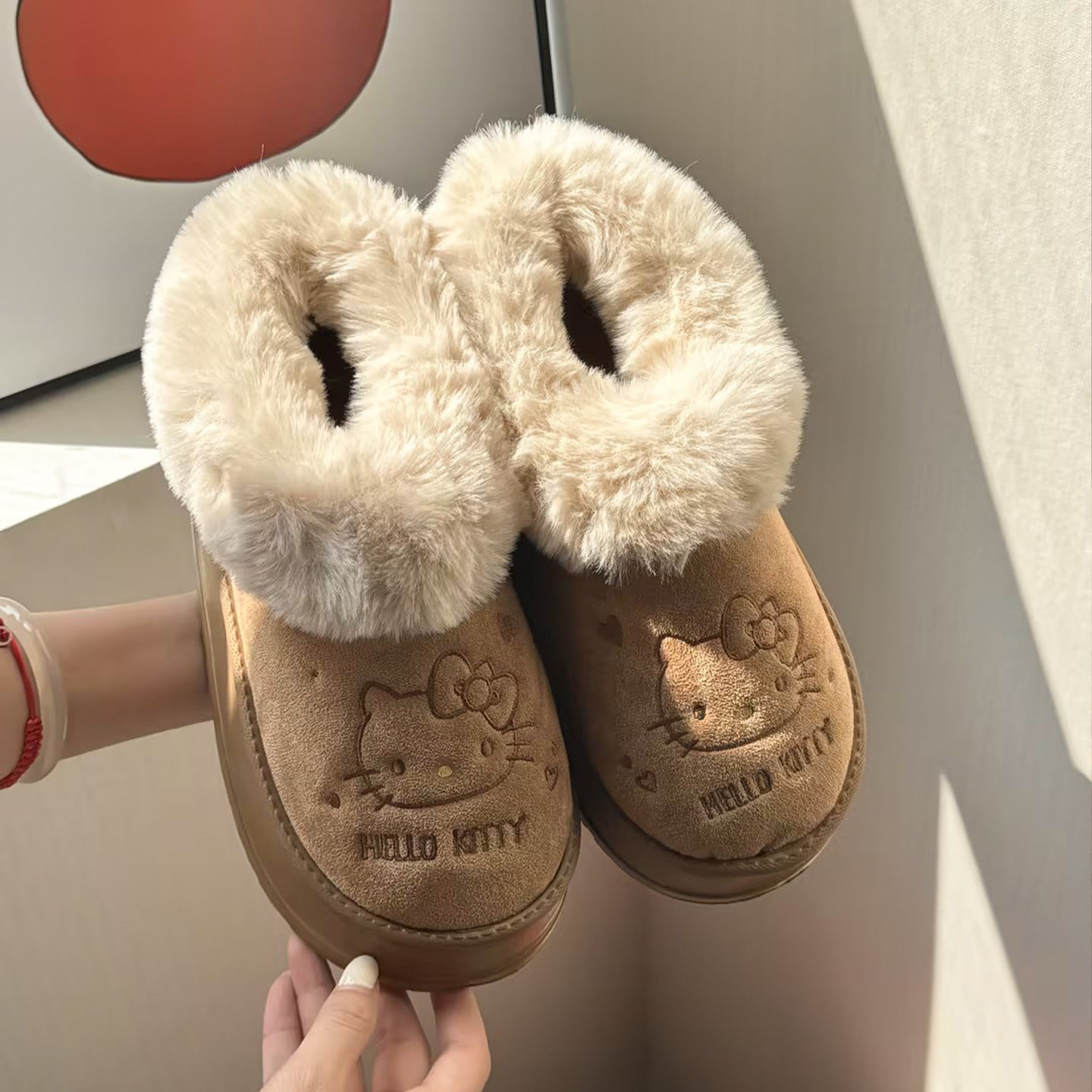 Hello Kitty Plush-Lined Ankle Boots