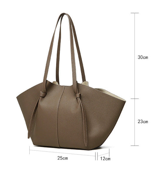 Genuine Cowhide Leather Wing Tote Bag