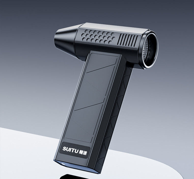 130000RPM USB Cordless High Power 3-Speed Mini Turbo Jet Fan Blower/Vacuum for Car, Home, Office, Industrial Use