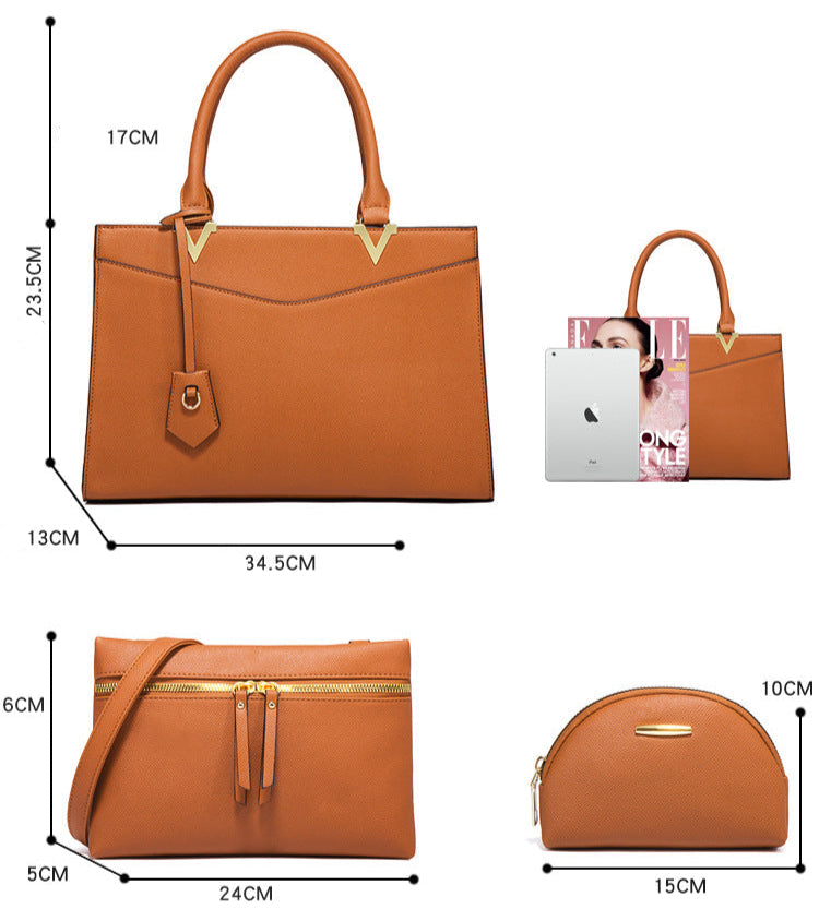 4-Piece PU Leather Handbag Set