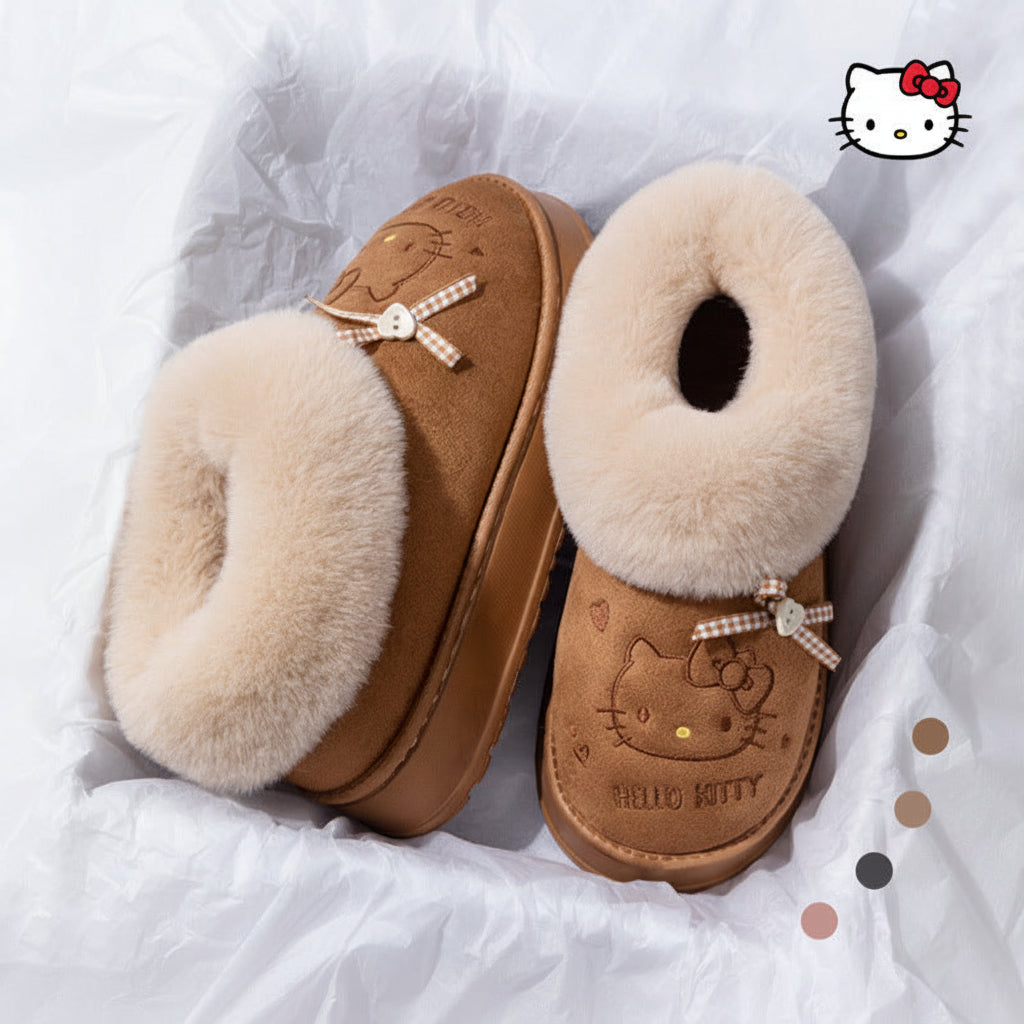 Hello Kitty Plush-Lined Ankle Boots