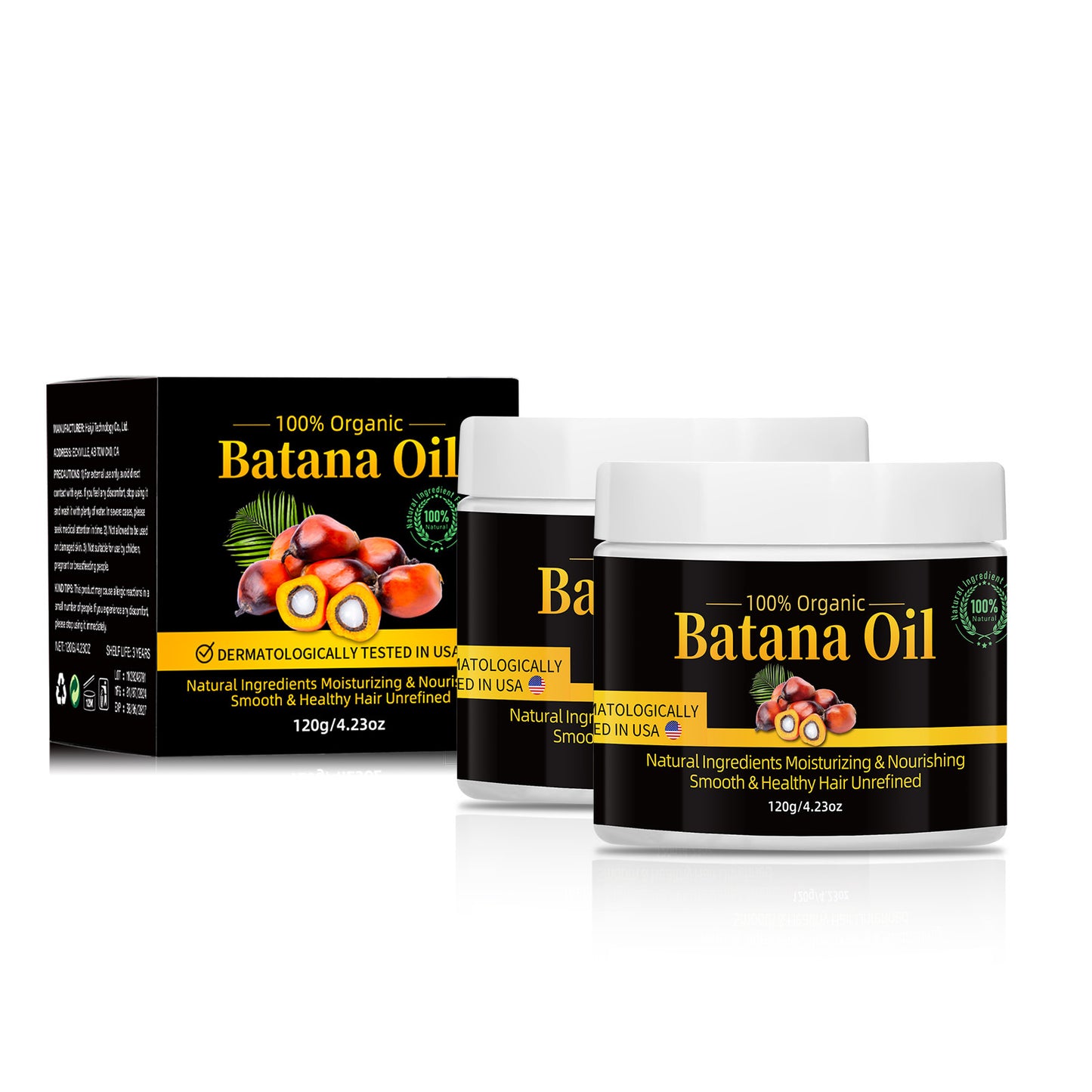 100% Organic Batana Oil, Moisturizing & Nourishing, Smooth & Healthy Hair, Repair Damaged Hair