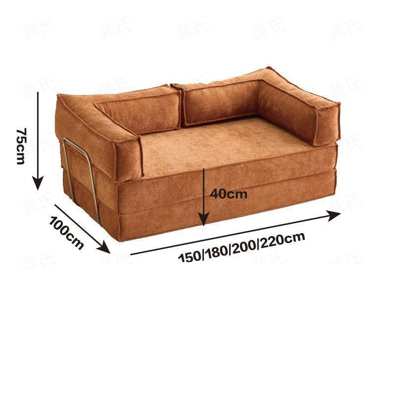 Corduroy Fabric Modular Sofa Bed, Convertible Folding Mattress & Floor Couch