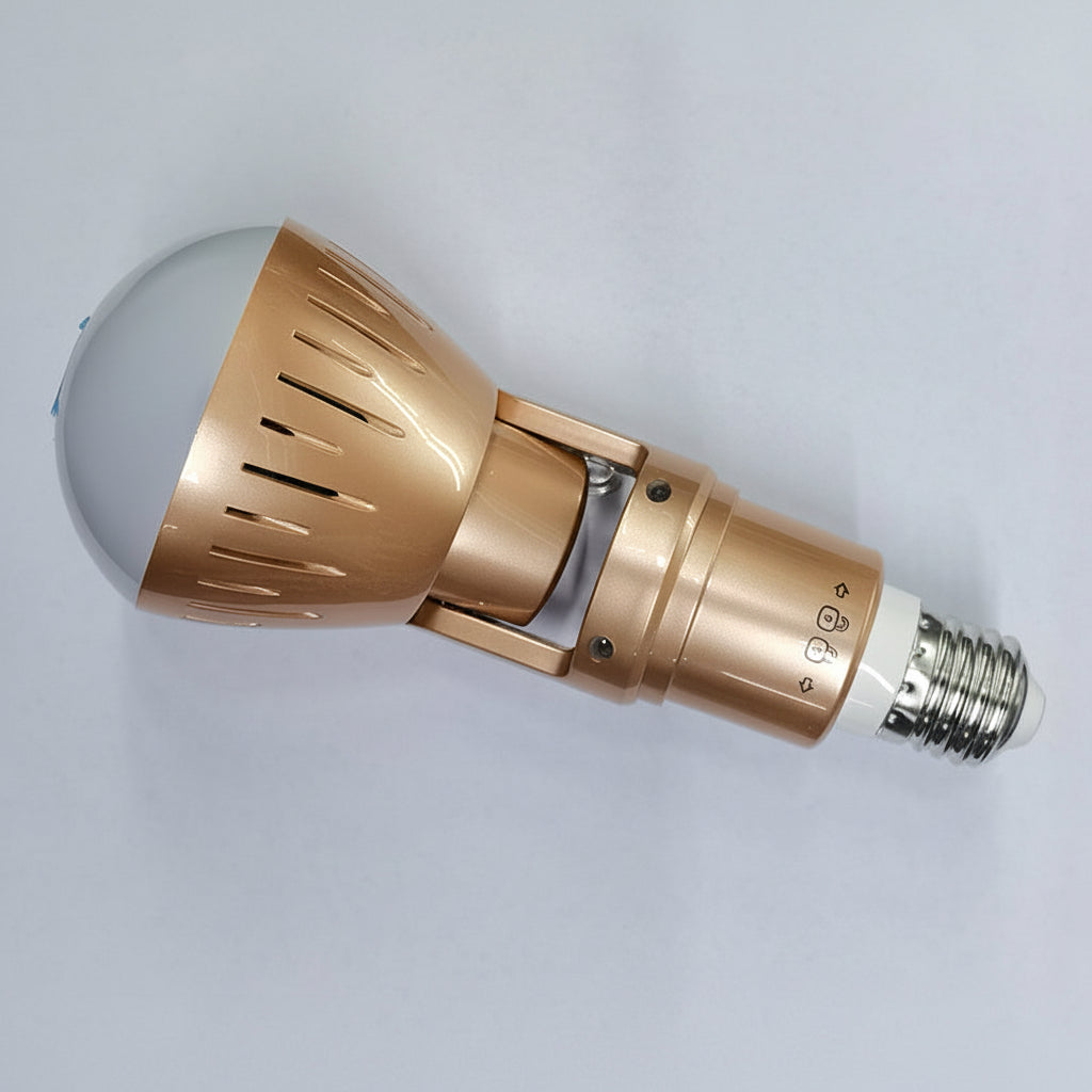 360° Wi-Fi Smart Light Bulb Security Camera with IR Night Vision, Motion detection and Two-Way Audio