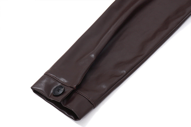 Women's Cropped Leather Jacket