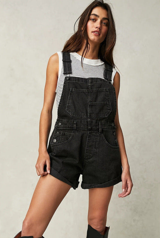 Women's Utility Multi-Pocket Overall Shorts