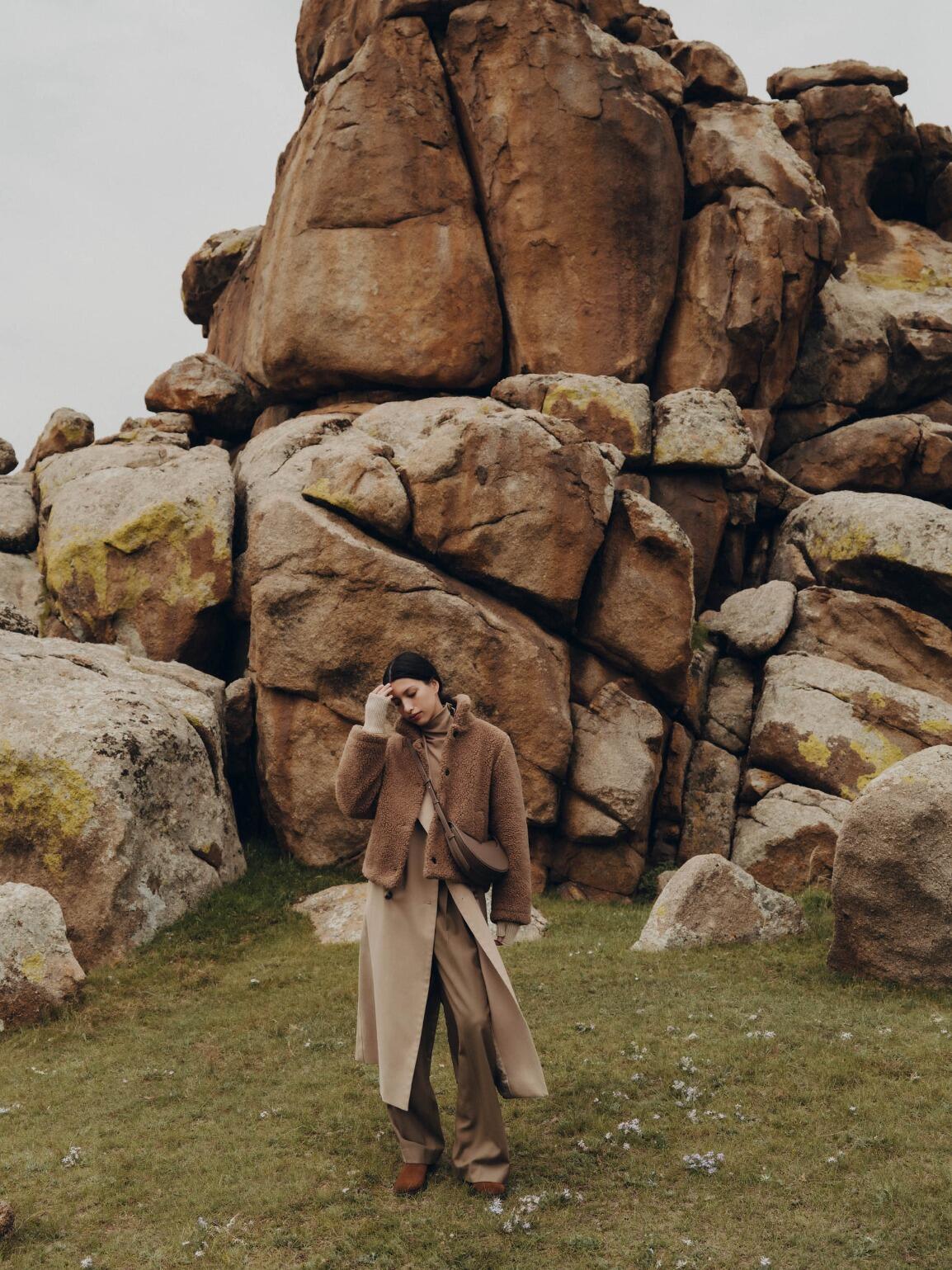 Polène Numéro Dix Bag in Textured Italian Calf Leather