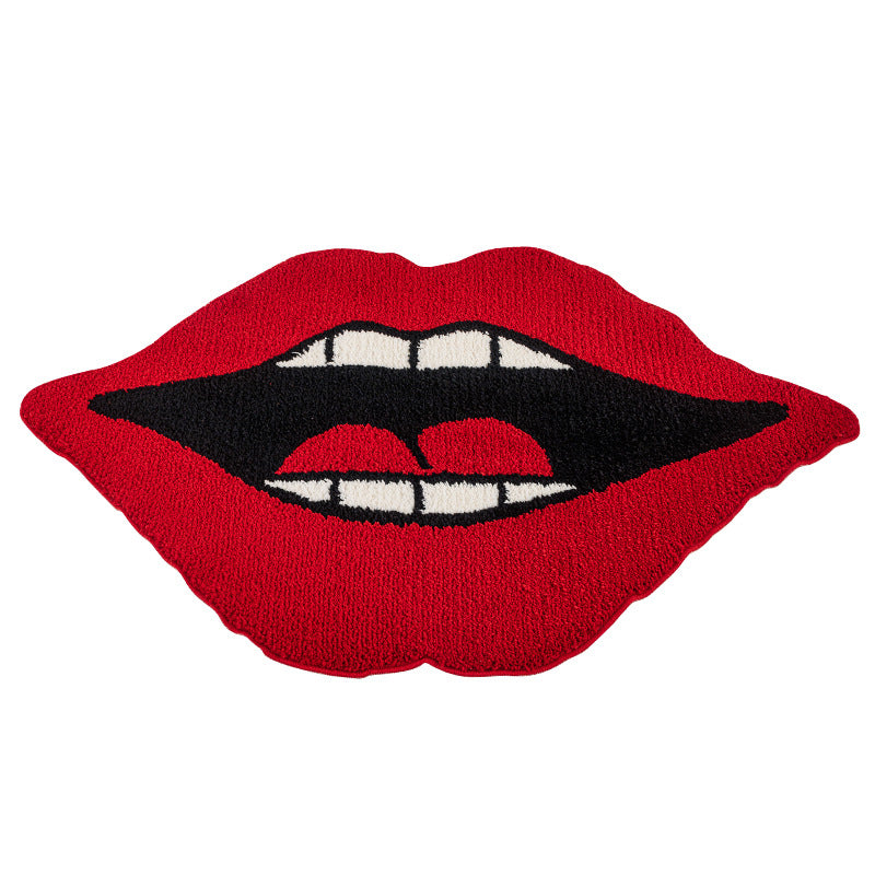 Red Lips Decorative Tufted Rug
