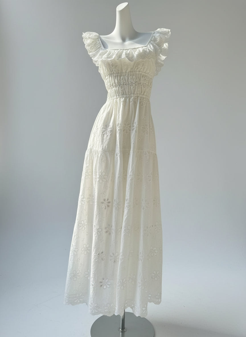 Eyelet Embroidered Maxi Dress