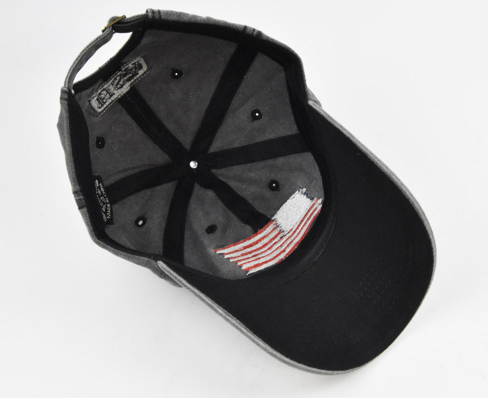 Vintage American Flag Embroidered Baseball Cap for Men & Women