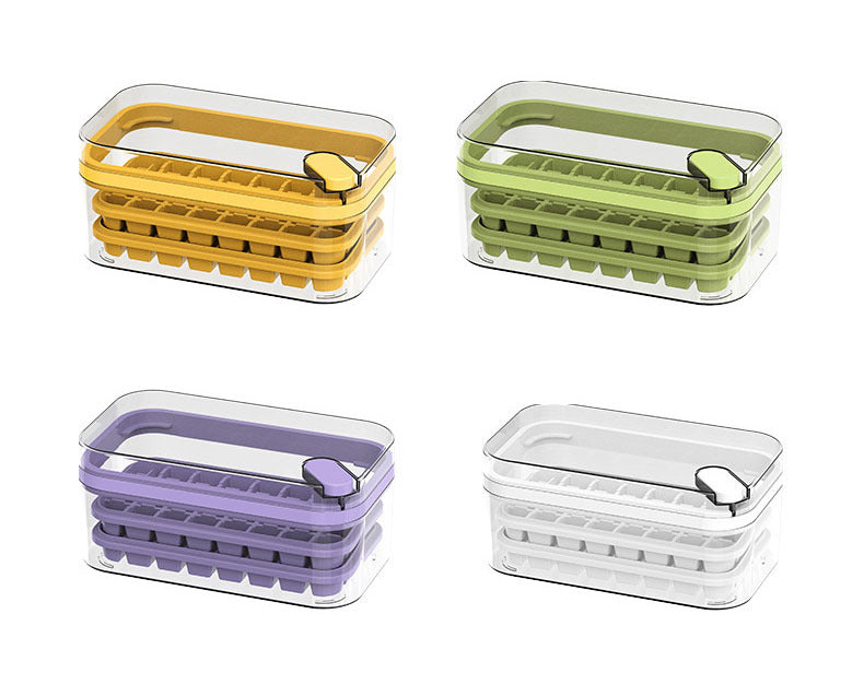 64 Grid 2-Layer Press Type Silicone Ice Tray