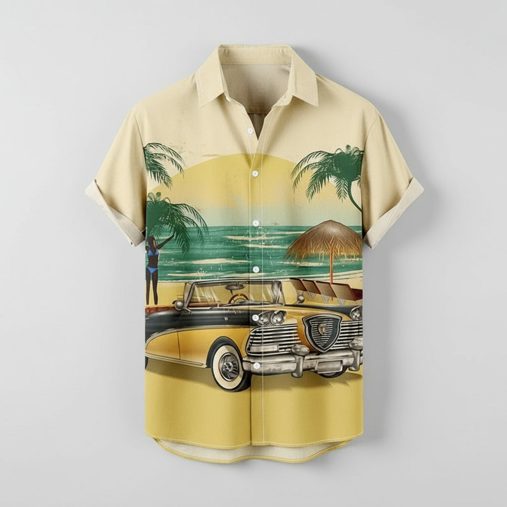 Men's Hawaiian Tropical Print Shirt