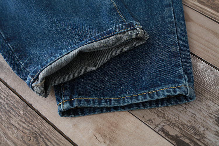 Loose-Fit Denim Overalls