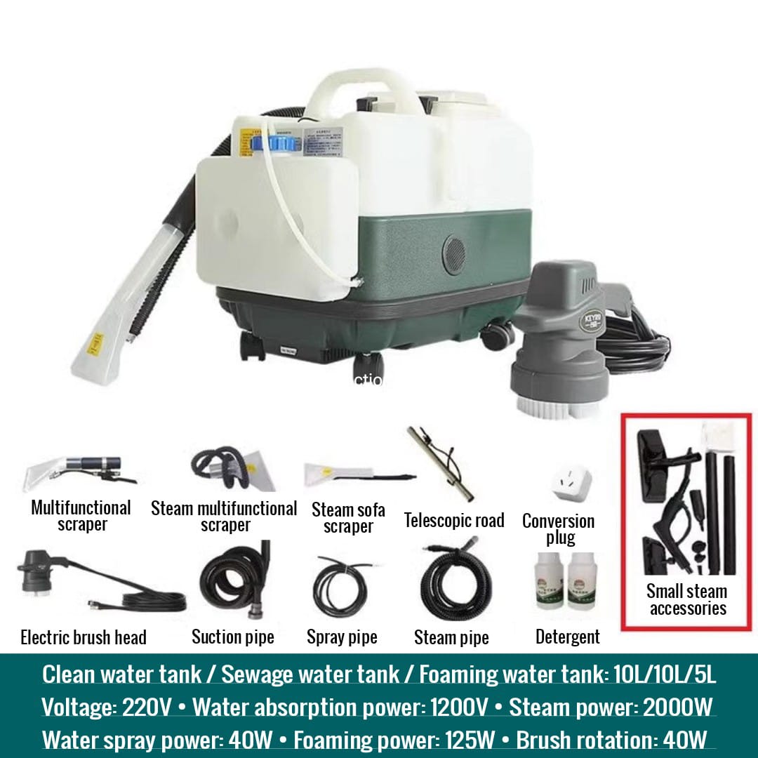 10L Steam Carpet and Upholstery Extractor, Commercial & Residential
