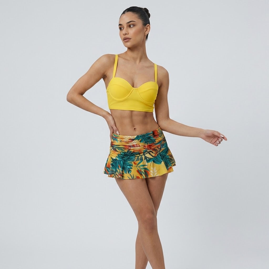 2-Piece Tropical Bikini Swimsuit
