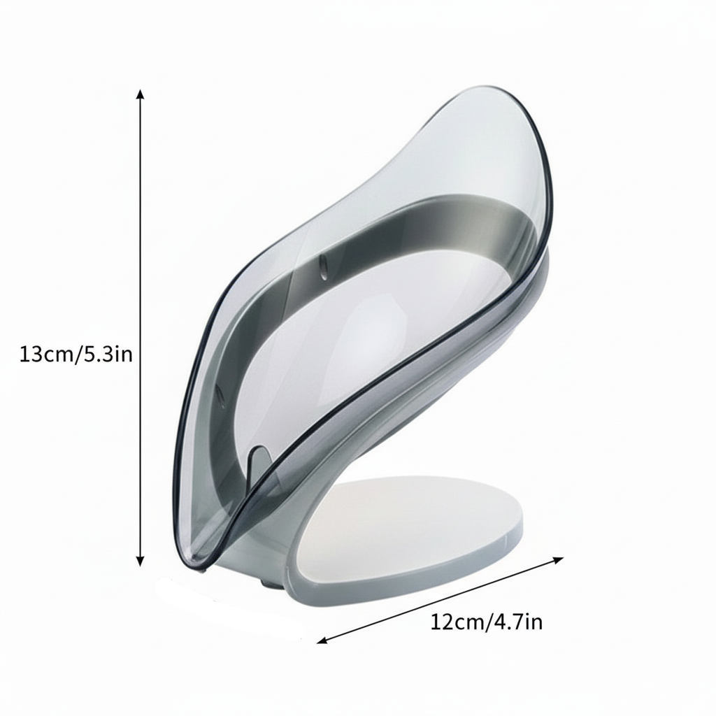 Leaf-Shaped Self-Draining Soap Holder