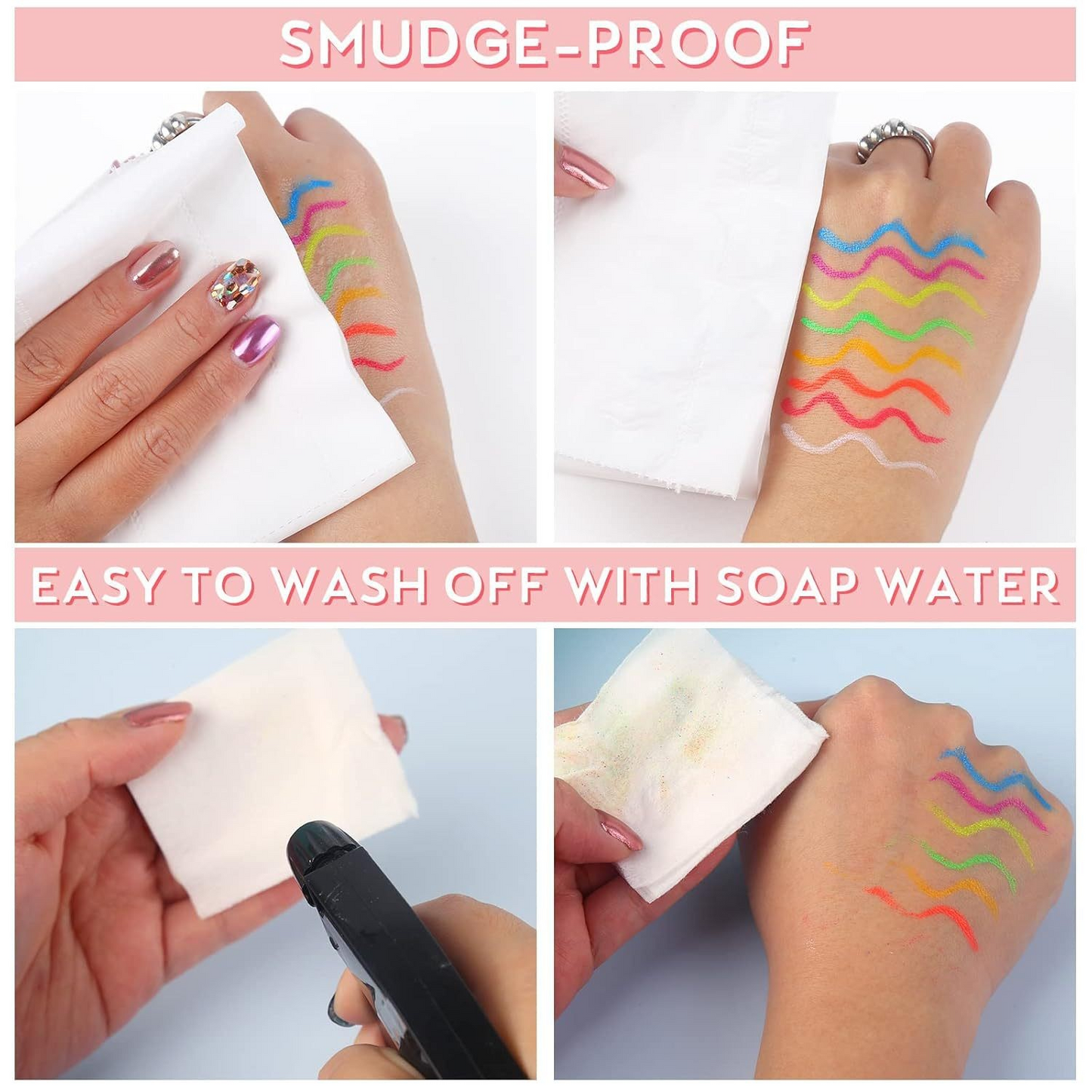 8-Color UV Neon Liquid Eyeliner Set