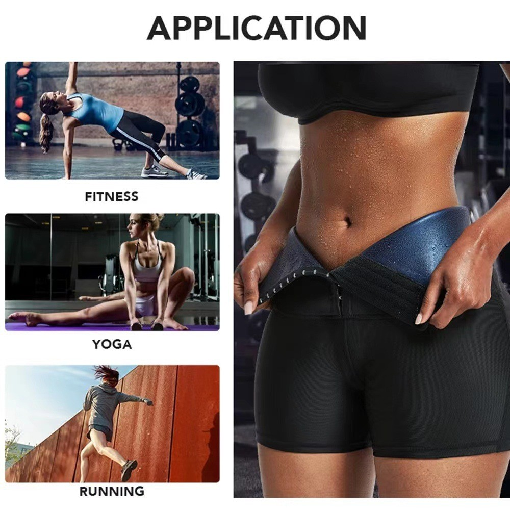 High-Waisted Sauna Sweat Shorts for Fitness, Yoga, Running, Casual Wear