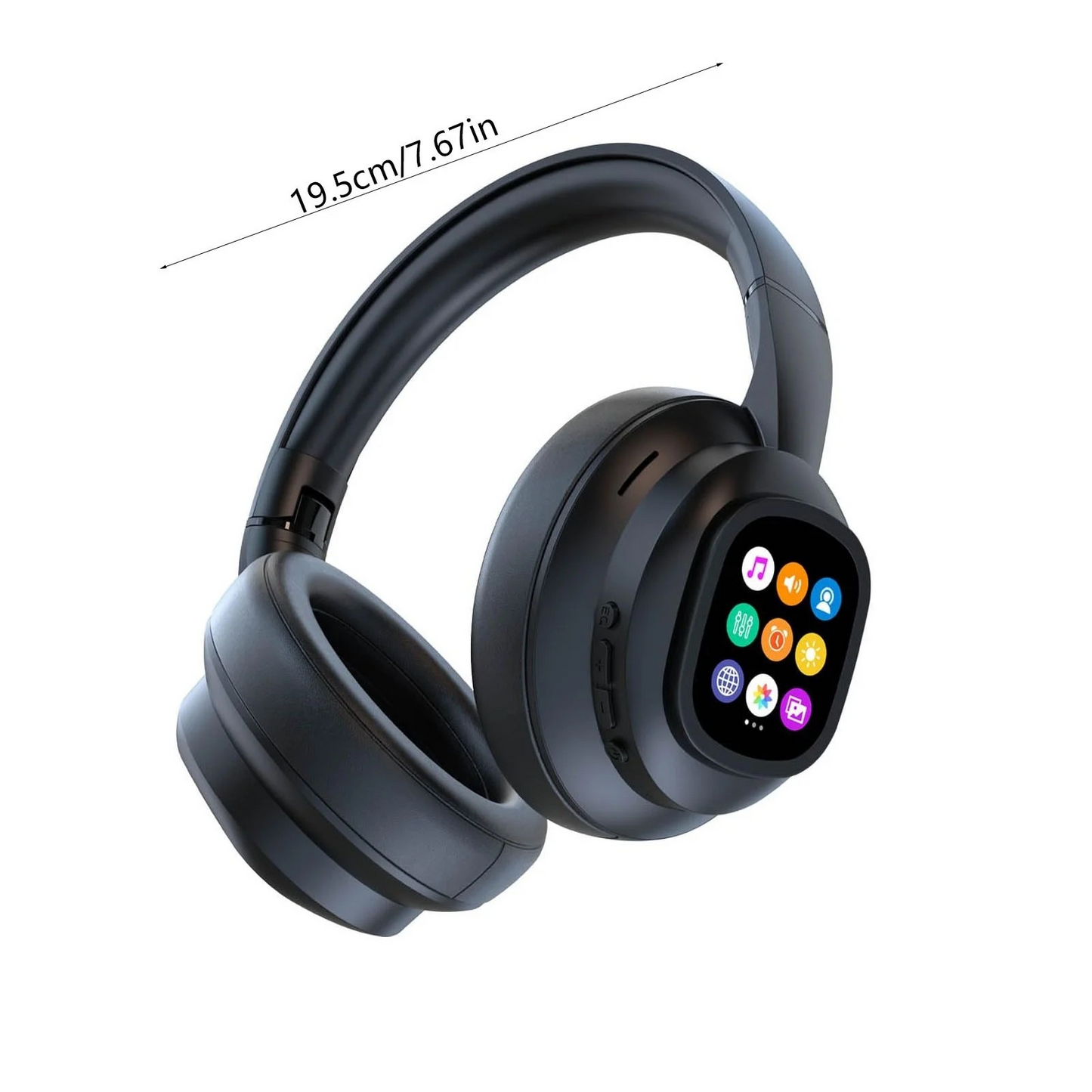 HY-X1 Pro AI Smart Wireless Headphones with Detachable LCD Touch Screen, AI Translation, Smart Tools, 46H Playtime