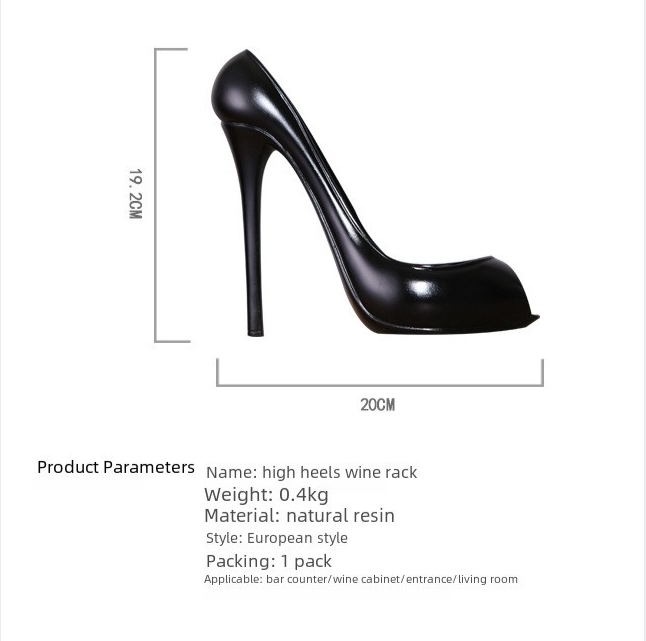 Decorative High-heeled Shoe Wine Bottle Holder