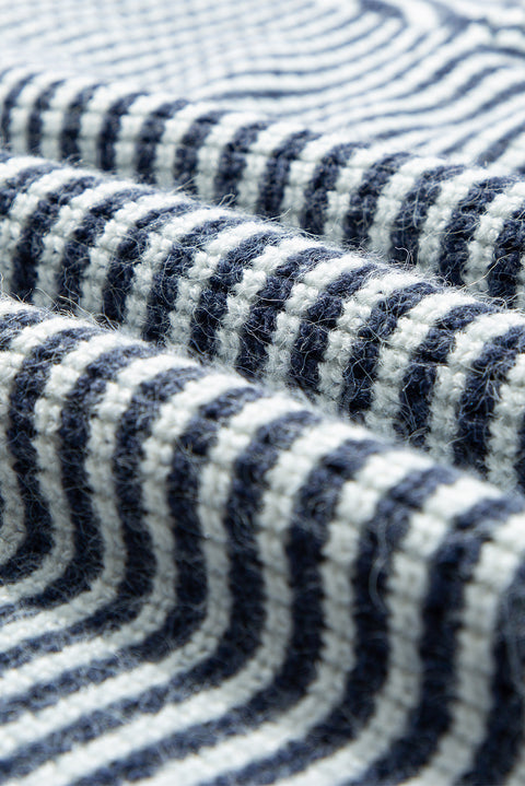 Drop Shoulder Lantern-Sleeve Knit Sweater