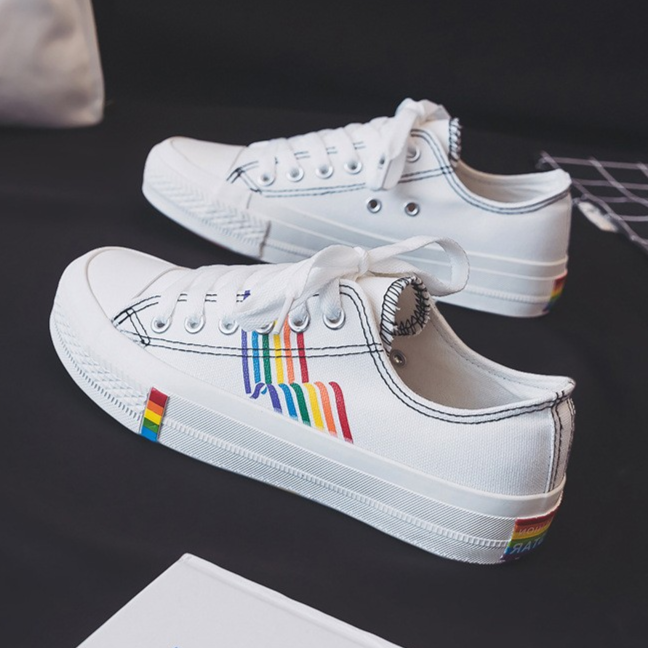 Women's Rainbow Canvas Sneakers