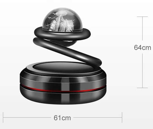 Solar-Powered Rotating Car Air Freshener