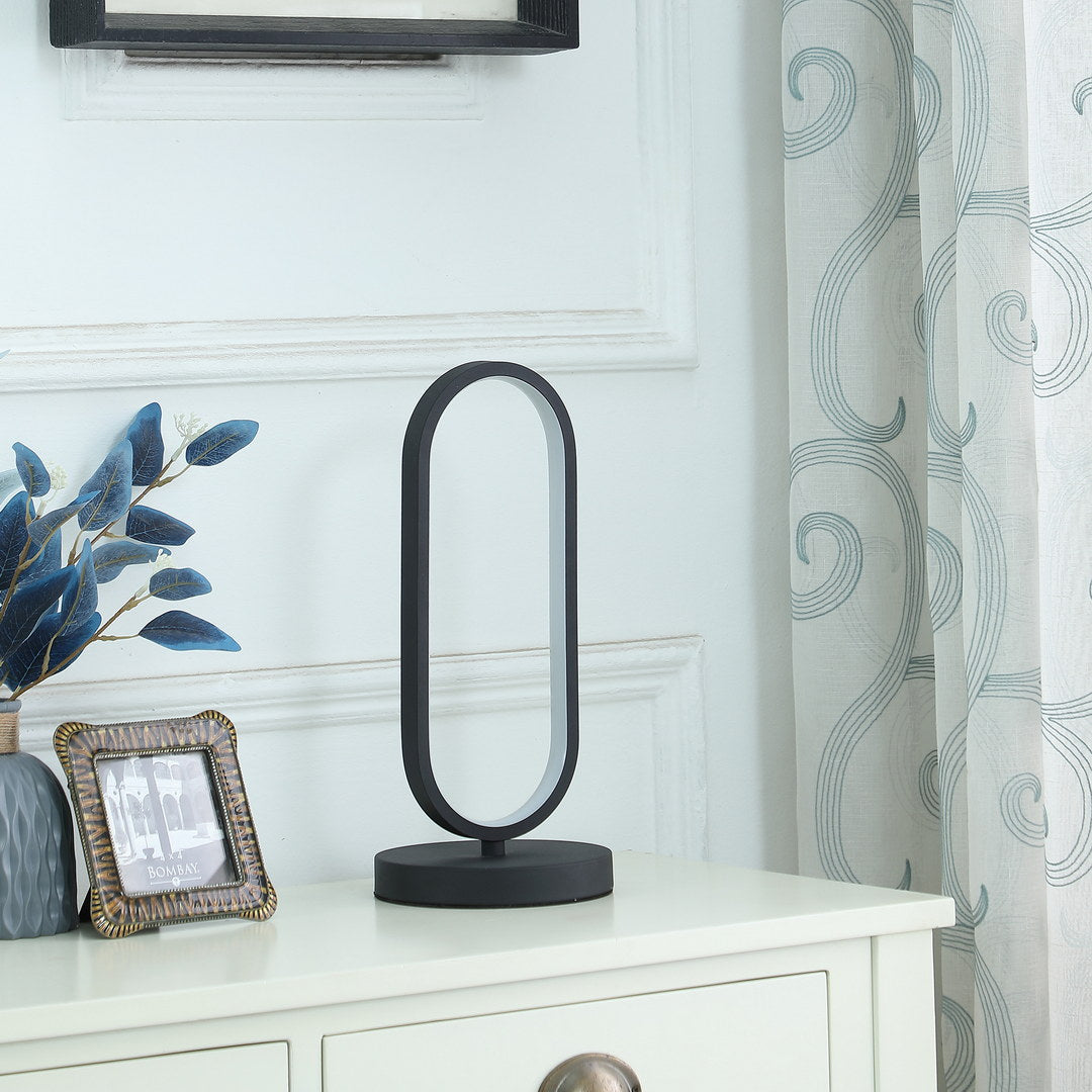 14" Metal Oval Led Table Lamp