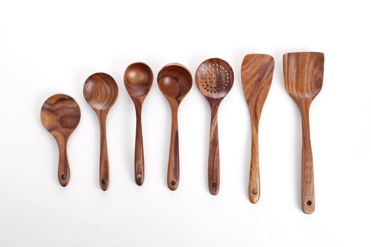 7-Piece Classic Wooden Kitchen Utensil Set