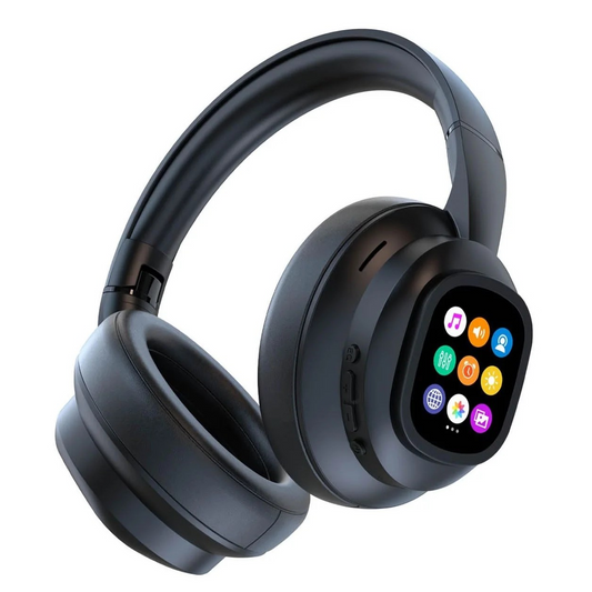 HY-X1 Pro AI Smart Wireless Headphones with Detachable LCD Touch Screen, AI Translation, Smart Tools, 46H Playtime