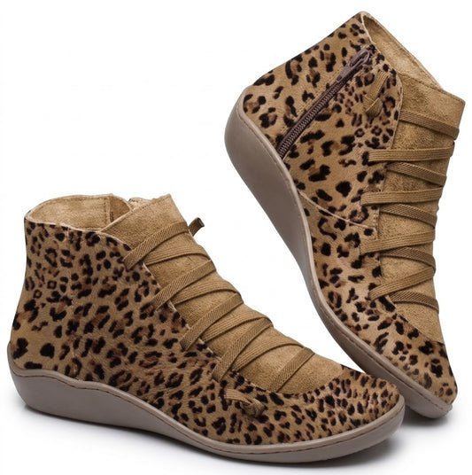 Women's Leopard Print Ankle Boots