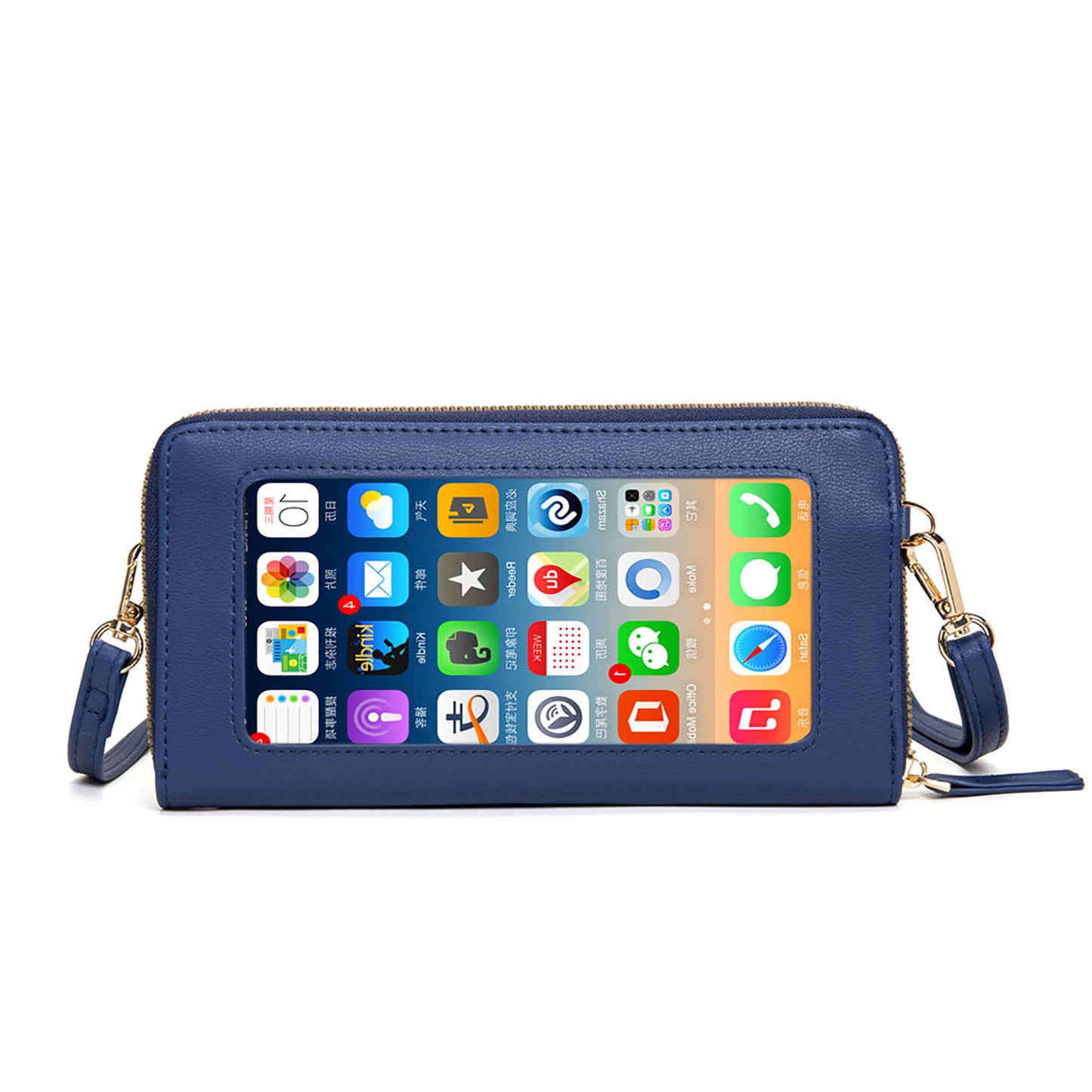 Touch-Screen Crossbody Mobile Phone Purse with RFID Anti-theft