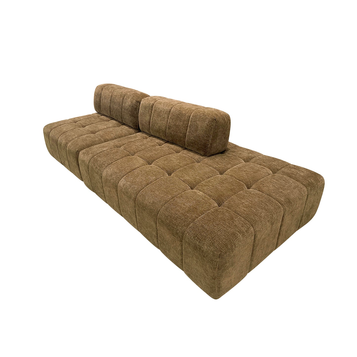Luxury Fabric Piano Key Combination Modular Sofa, Brown