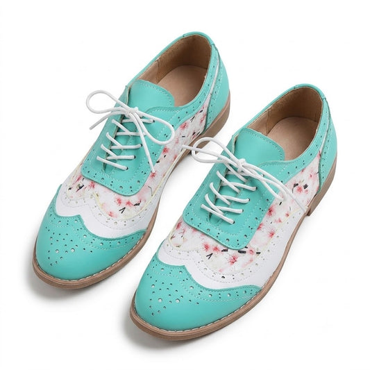 Women's Color-Block Brogue Oxfords