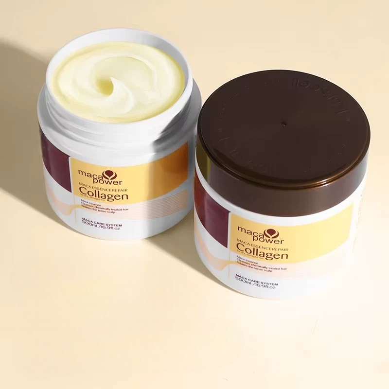 Maca Power Essence Repair Collagen Hair Mask, 500ml/16.9oz