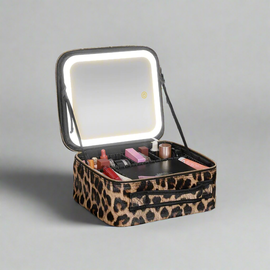 Waterproof Makeup Case with Detachable LED Mirror