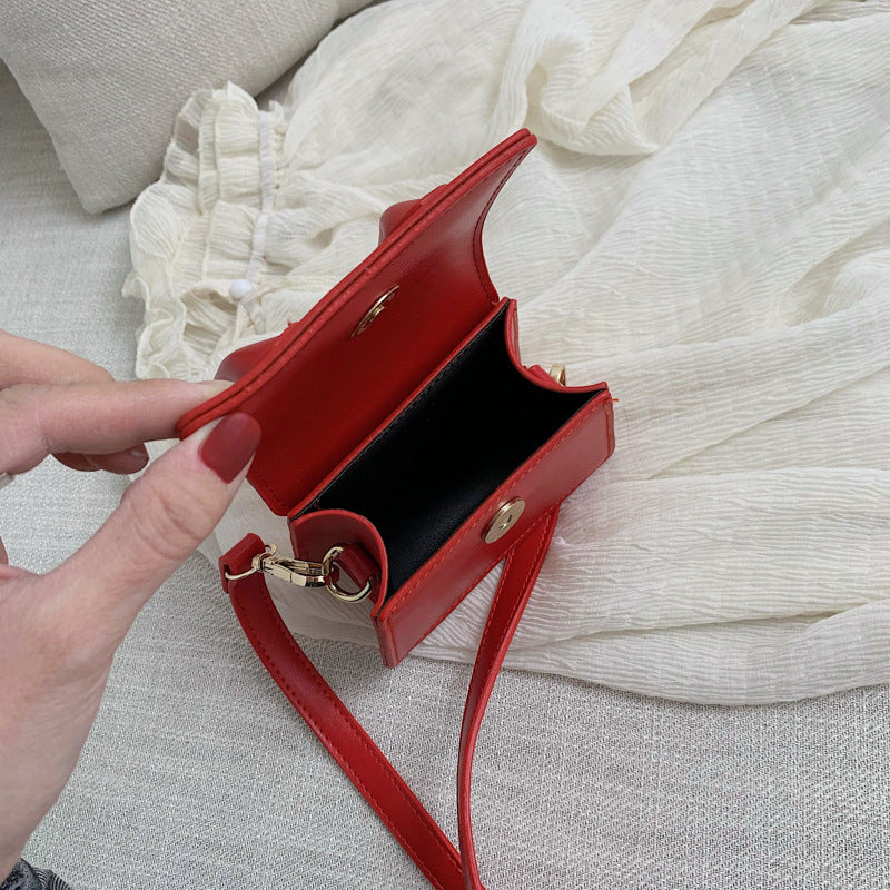 Faux Leather Mini Crossbody Bag