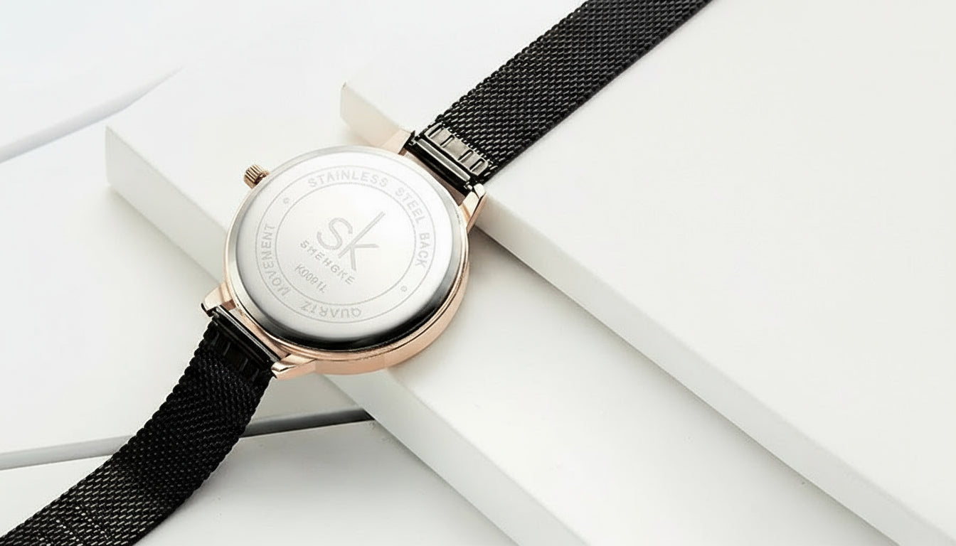 SK Women's Stainless Steel Quartz Watch