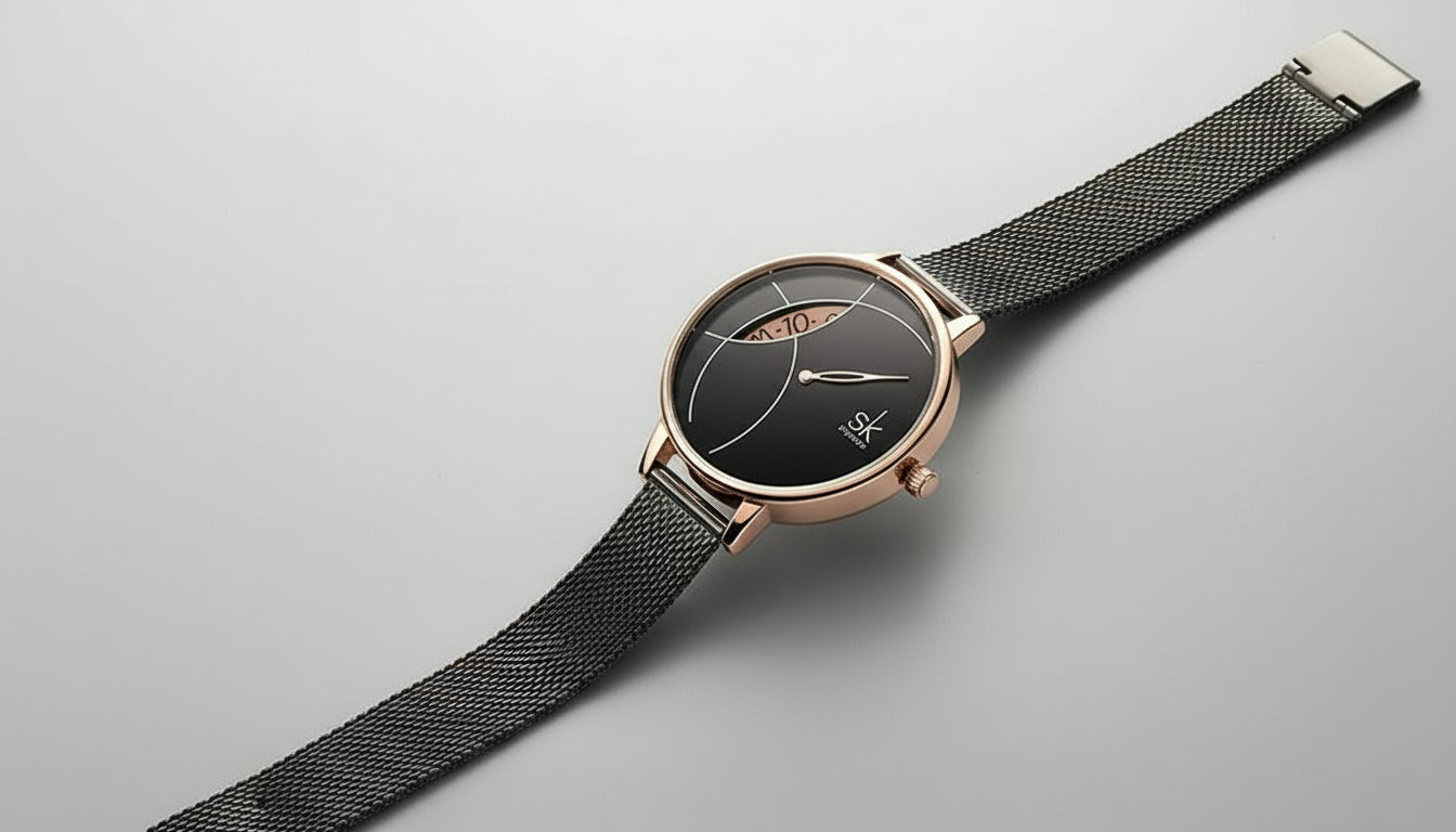 SK Women's Stainless Steel Quartz Watch