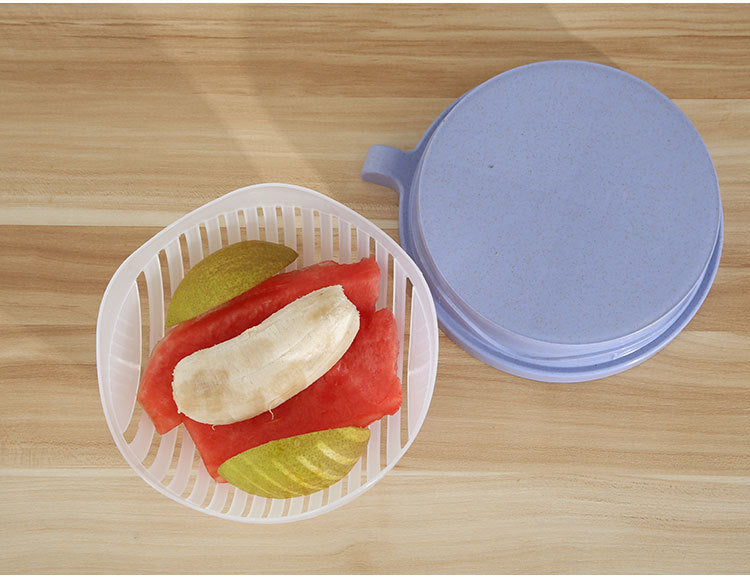 2-in-1 Salad & Fruit Cutter Bowl