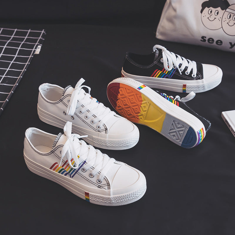 Women's Rainbow Canvas Sneakers
